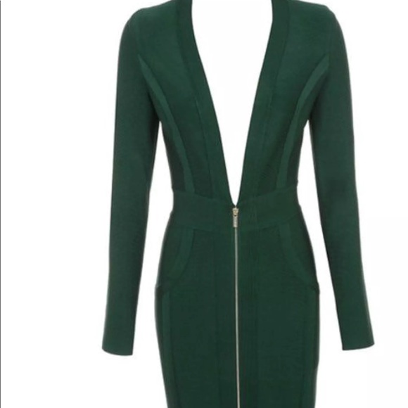 Dark Green Bandage Dress NWOT - Picture 3 of 3